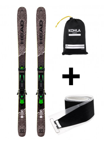 Zestaw skiturowy - Foki KOHLA + Narty skiturowe freeride HEAD KORE 93 + wiązania TYROLIA ADRENALIN 13